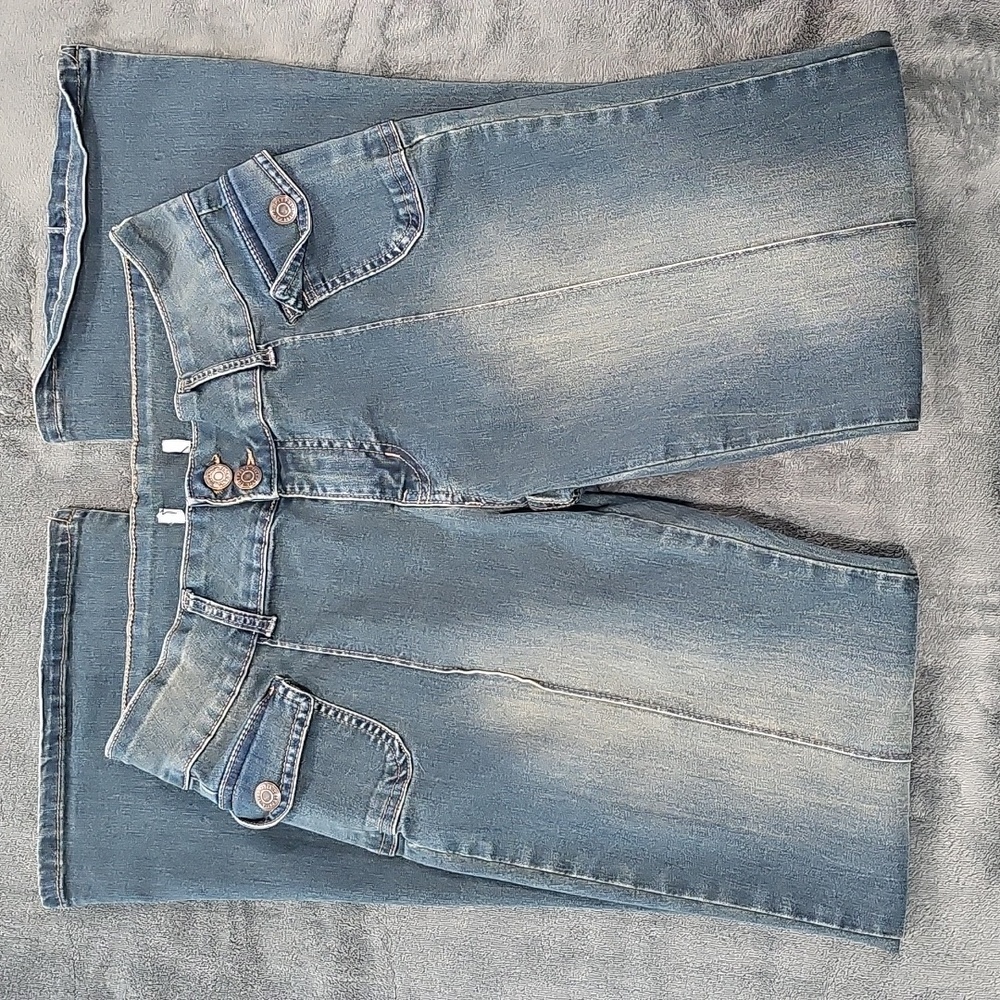 Women’s Wide Leg Flare Jeans - Light Blue Wash